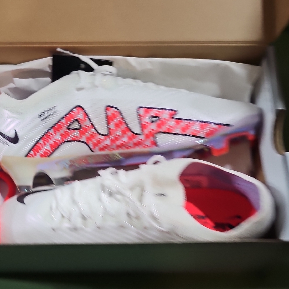 Nike White and Red Athletic Shoes
